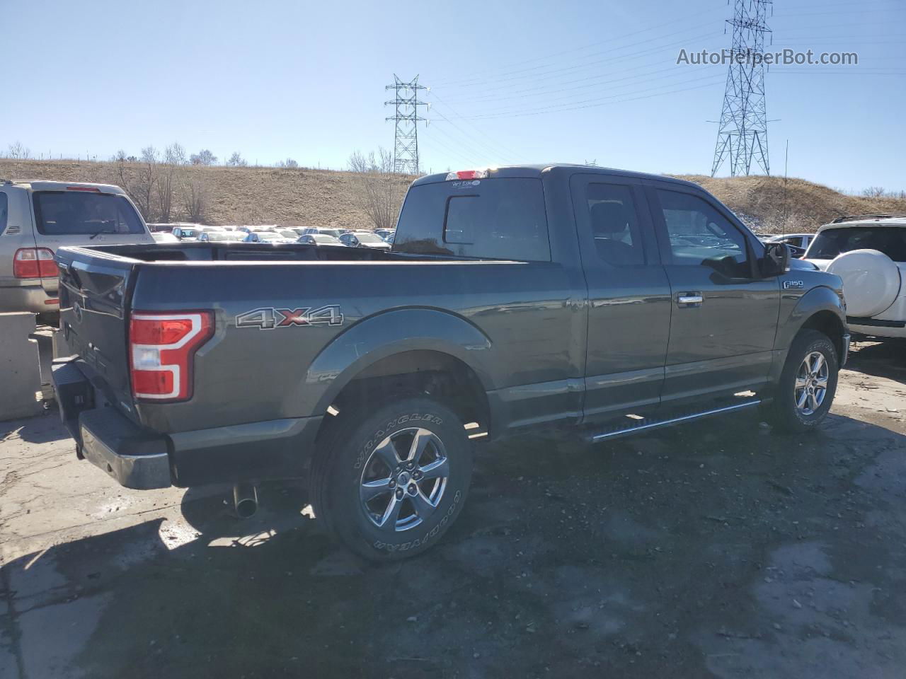 2018 Ford F150 Super Cab Green vin: 1FTEX1EP0JKF41164