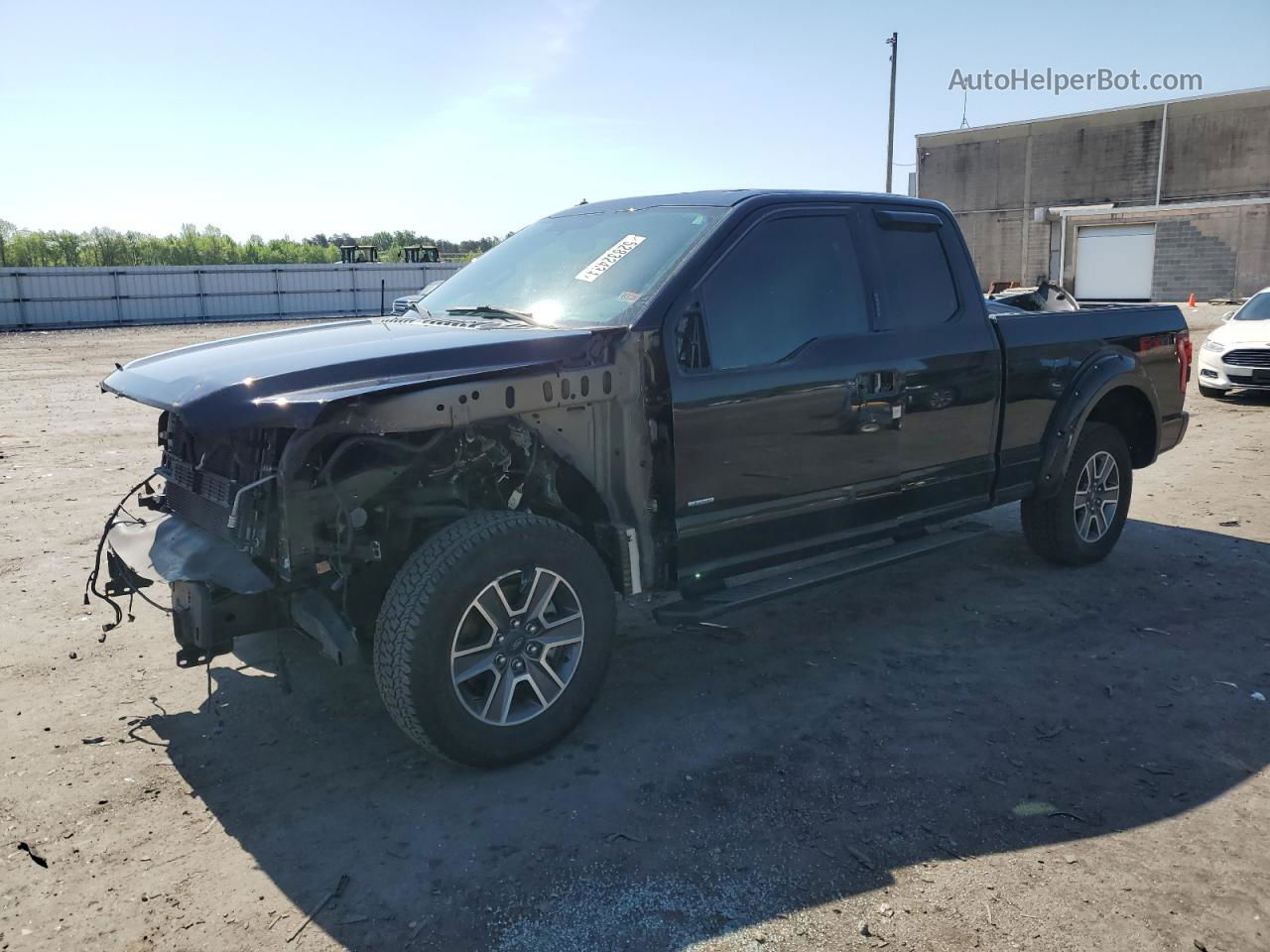 2017 Ford F150 Super Cab Black vin: 1FTEX1EP1HFA42635