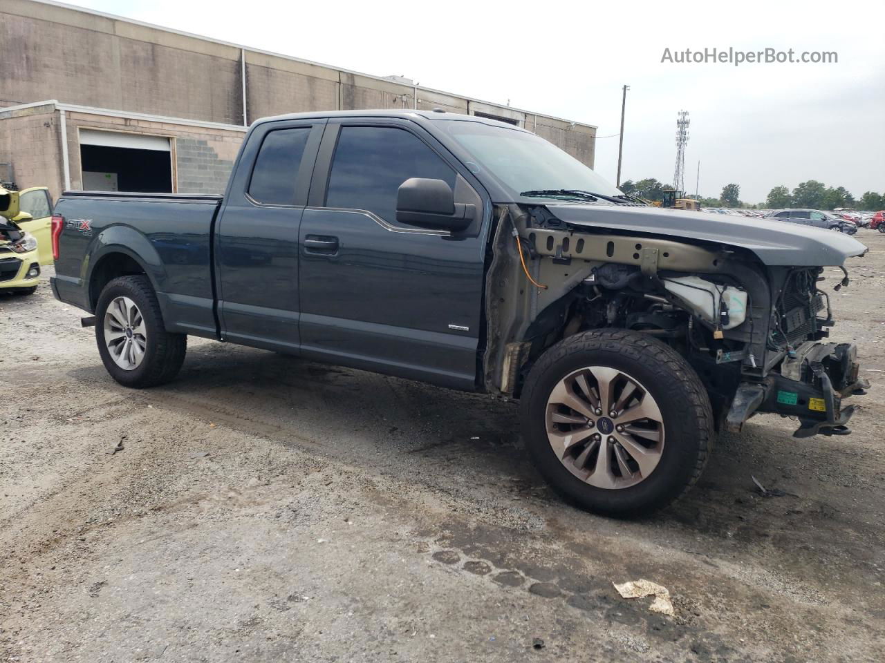 2017 Ford F150 Super Cab Серый vin: 1FTEX1EP1HFB07595