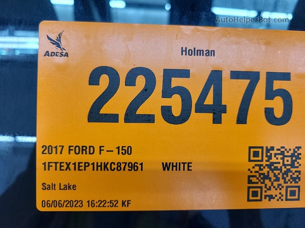 2017 Ford F-150 Xl/xlt/lariat Неизвестно vin: 1FTEX1EP1HKC87961