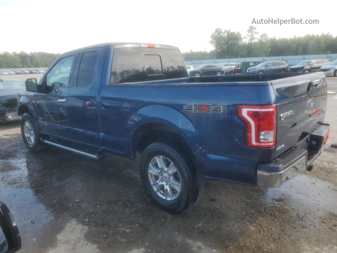 2017 Ford F150 Super Cab Blue vin: 1FTEX1EP2HFB50245