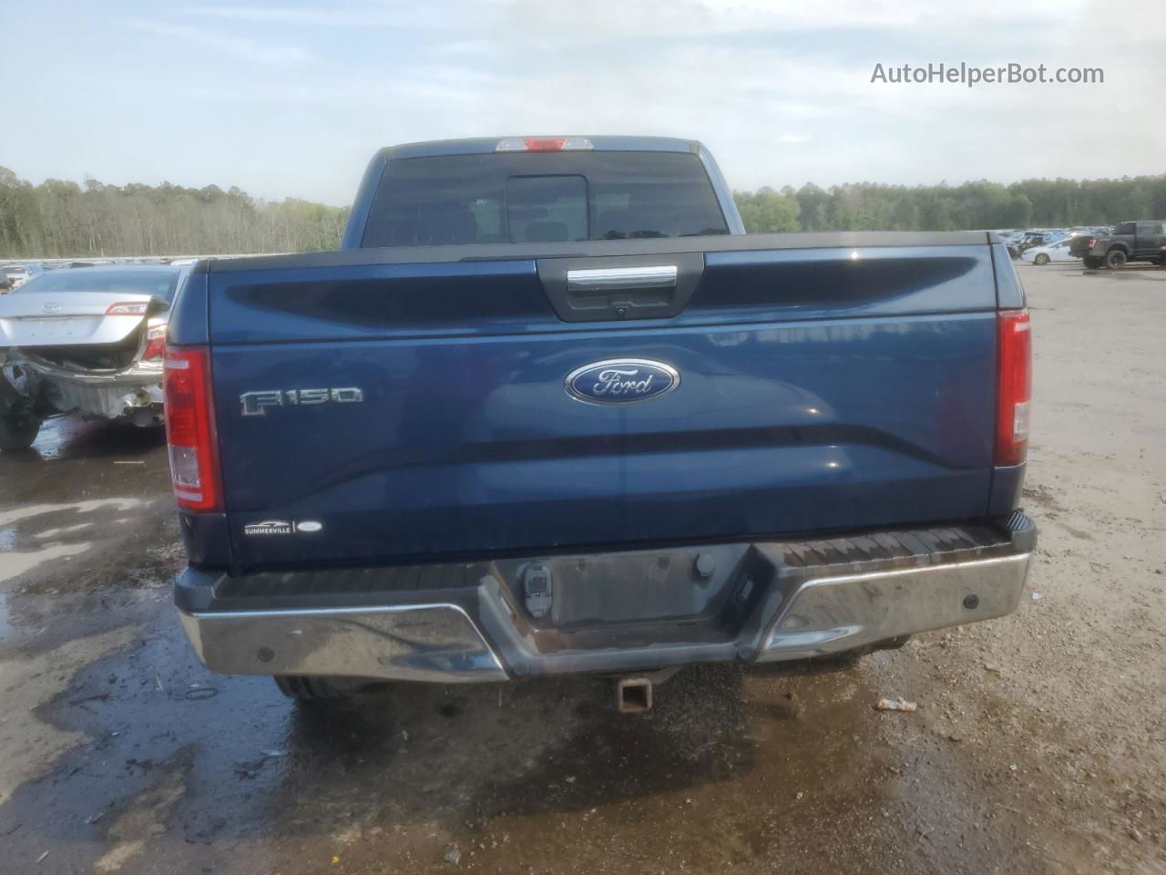 2017 Ford F150 Super Cab Blue vin: 1FTEX1EP2HFB50245