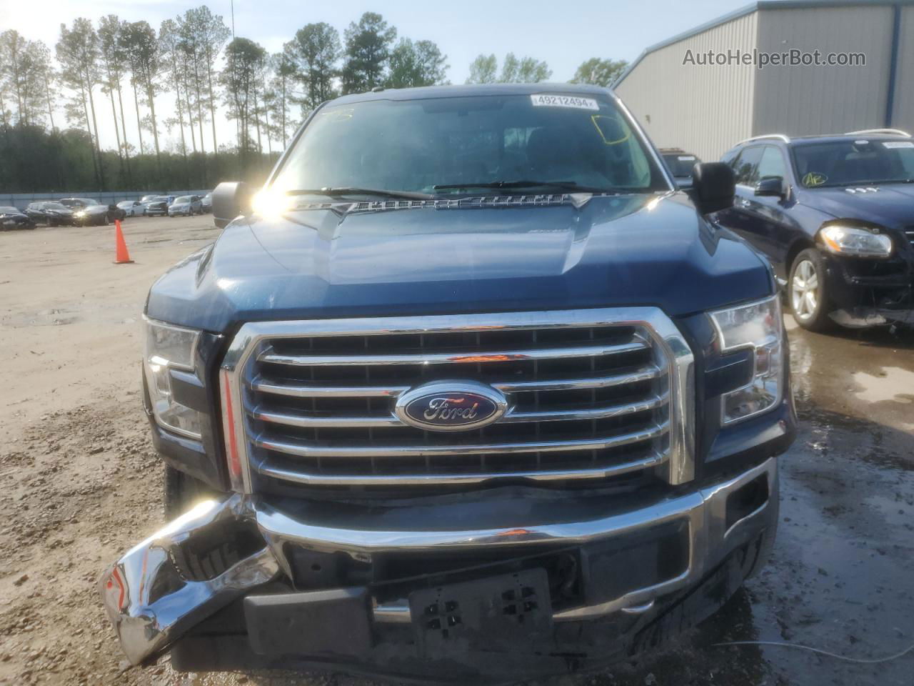 2017 Ford F150 Super Cab Blue vin: 1FTEX1EP2HFB50245