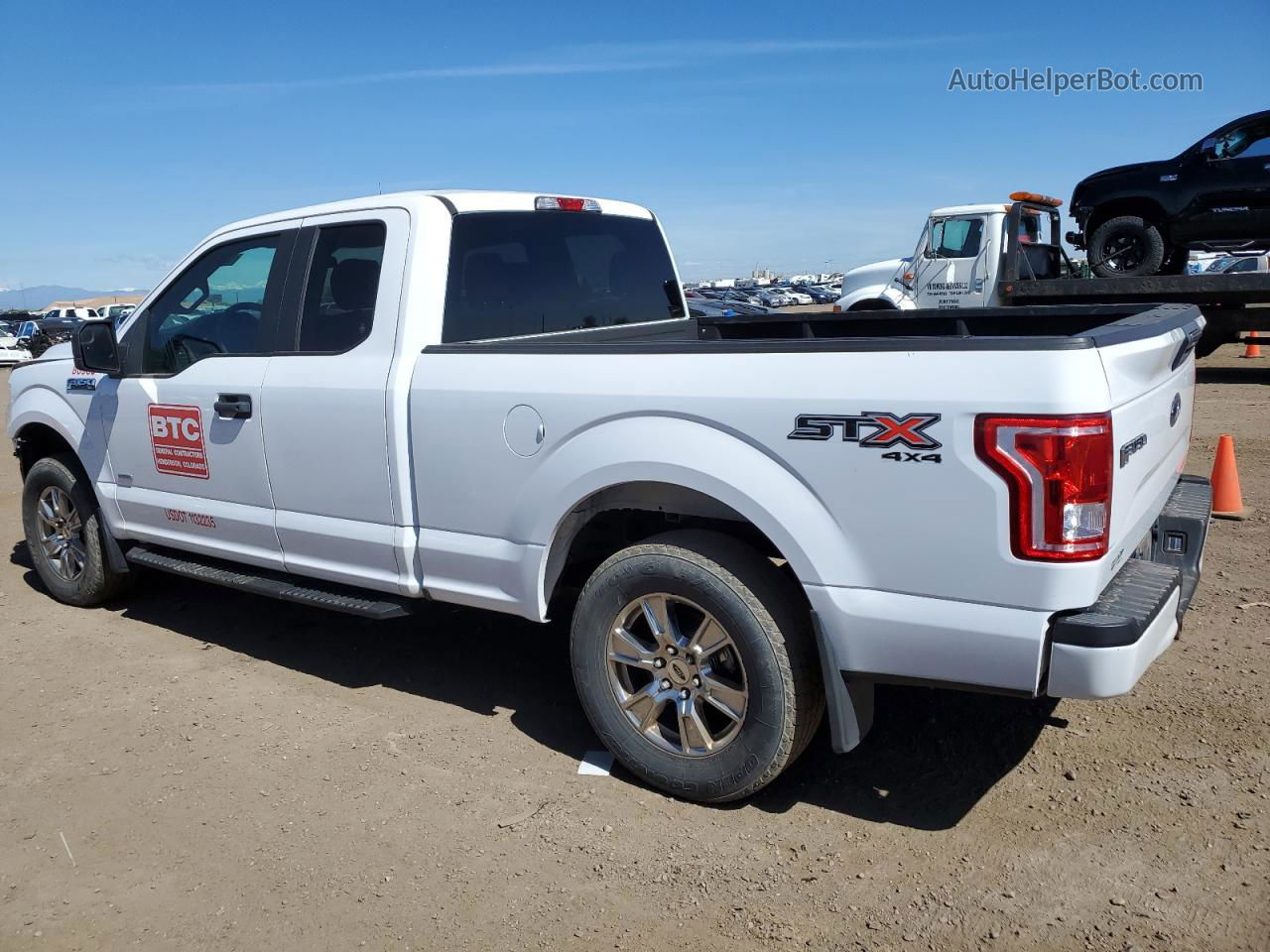 2017 Ford F150 Super Cab White vin: 1FTEX1EP2HKC63071