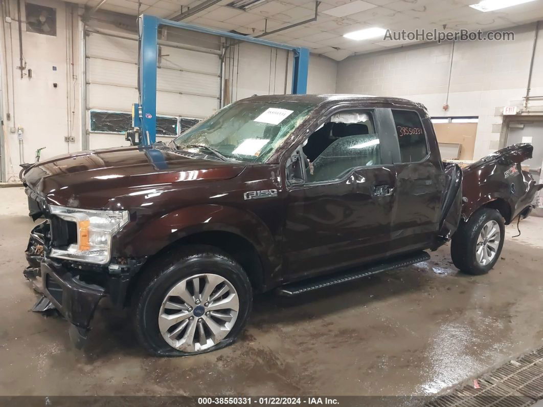 2018 Ford F-150 Xl Brown vin: 1FTEX1EP2JFB47450