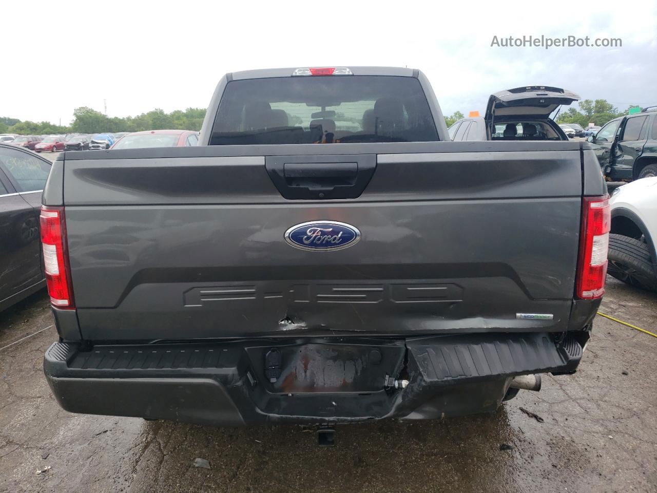 2019 Ford F150 Super Cab Gray vin: 1FTEX1EP2KKC58430