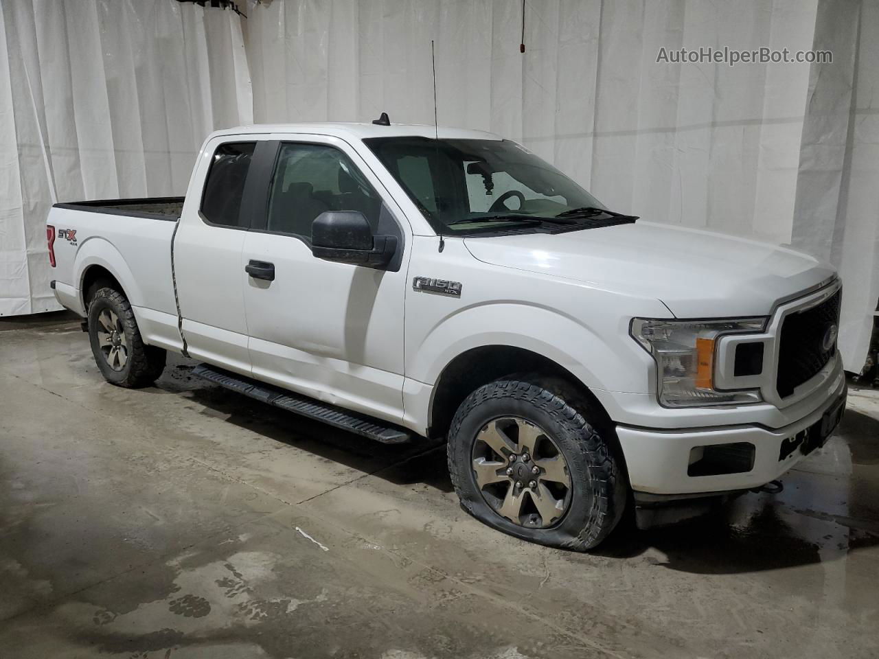 2020 Ford F150 Super Cab White vin: 1FTEX1EP2LFC01929