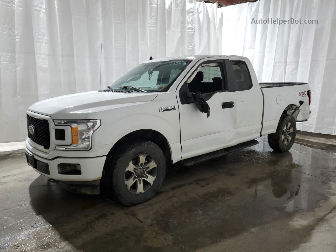 2020 Ford F150 Super Cab White vin: 1FTEX1EP2LFC01929