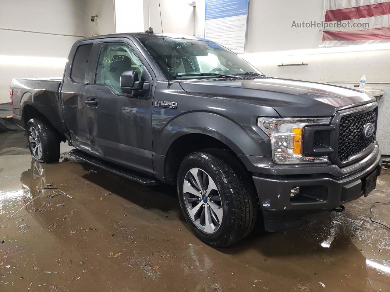 2020 Ford F150 Super Cab Gray vin: 1FTEX1EP2LKF01249