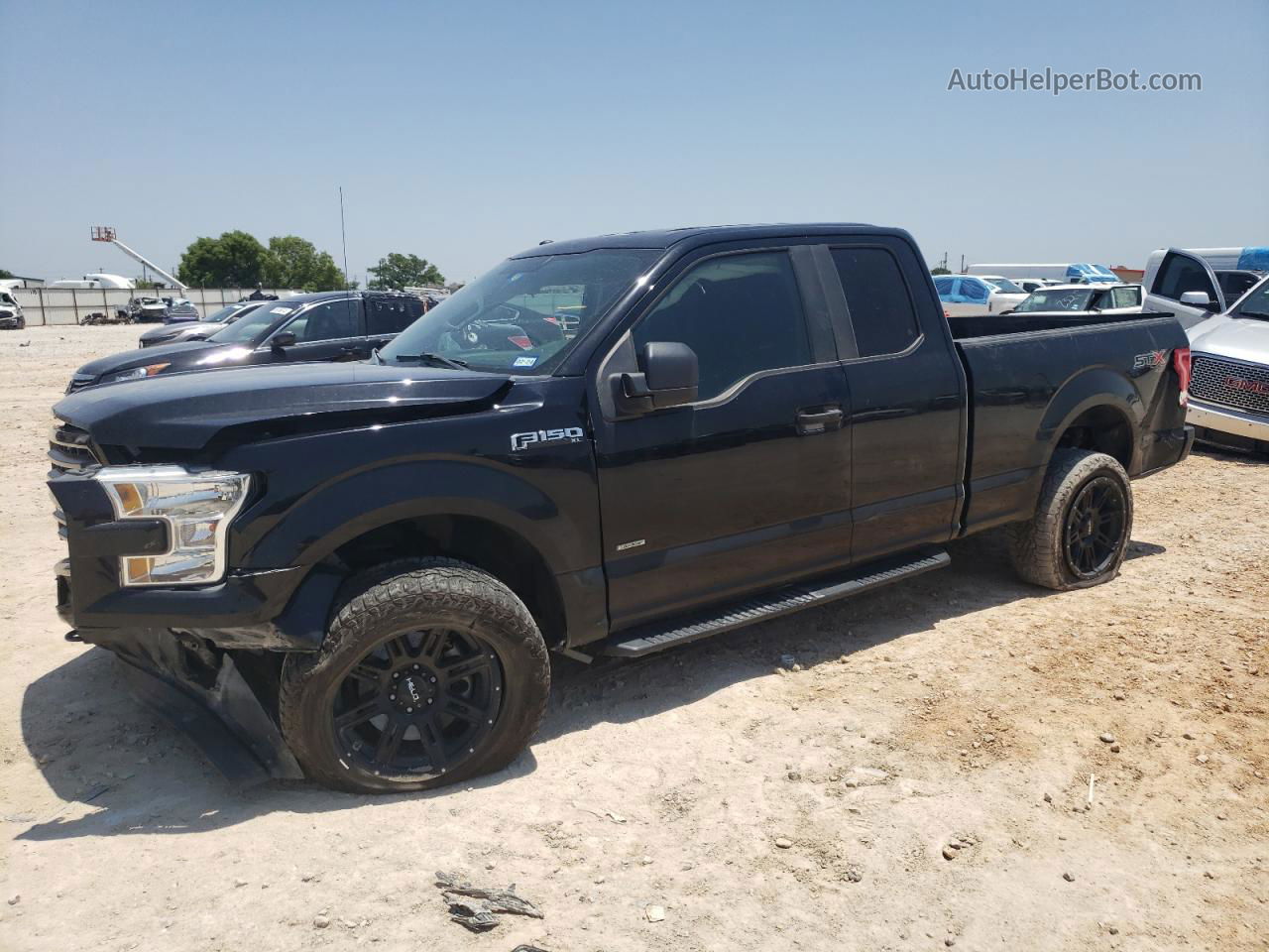 2017 Ford F150 Super Cab Black vin: 1FTEX1EP3HFC57420