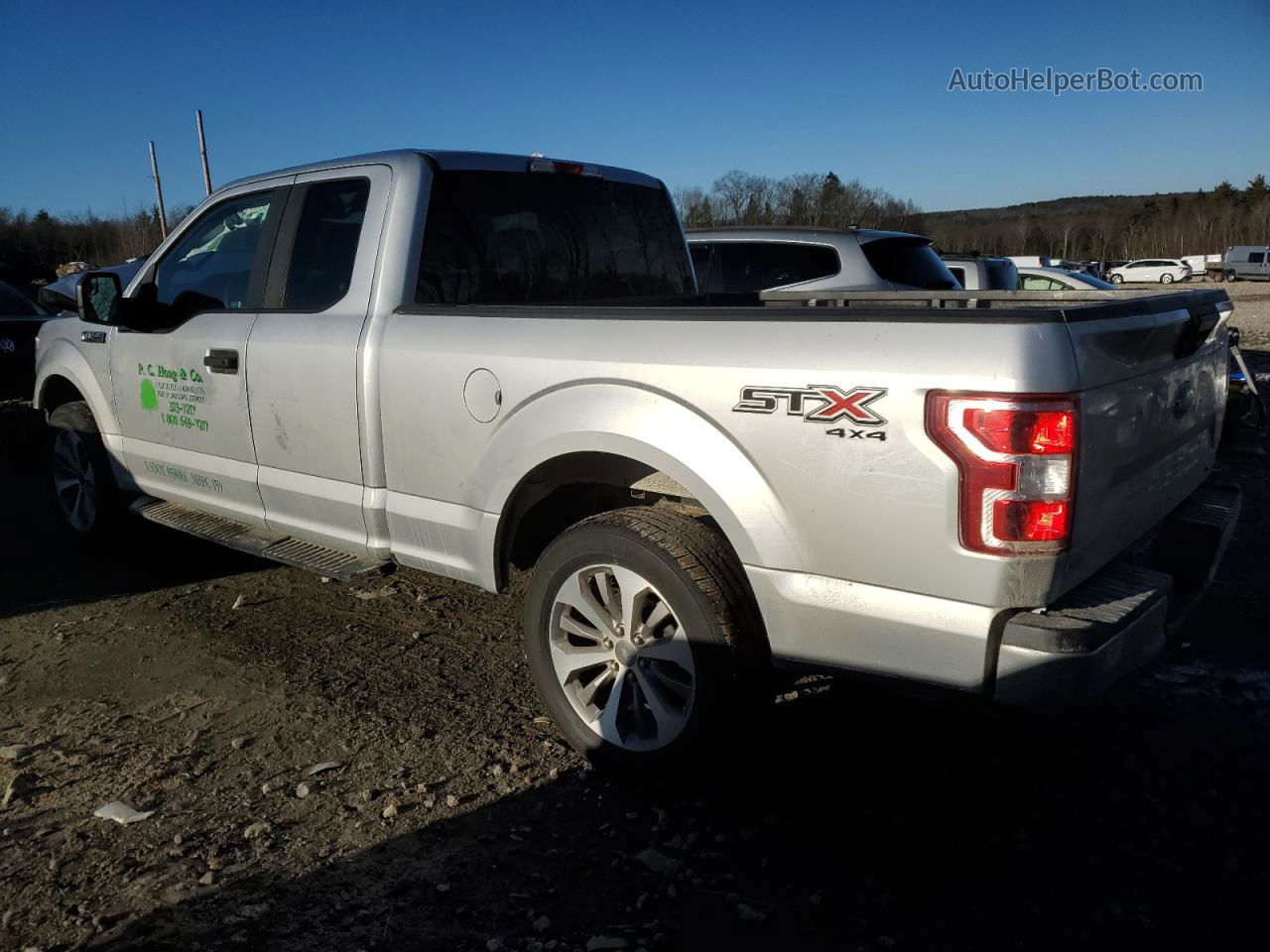 2018 Ford F150 Super Cab Silver vin: 1FTEX1EP3JFB00444