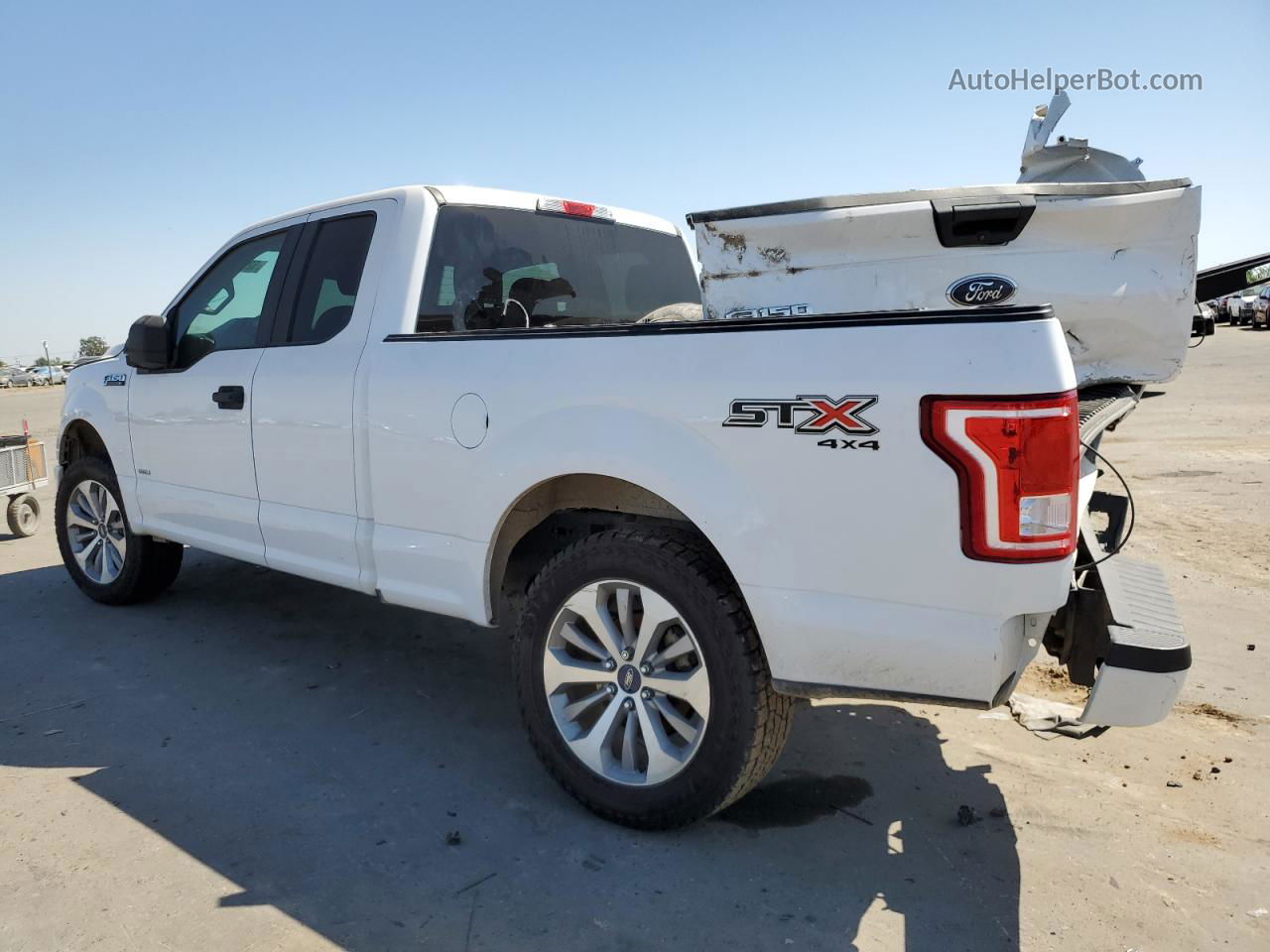 2017 Ford F150 Super Cab White vin: 1FTEX1EP4HKE21782