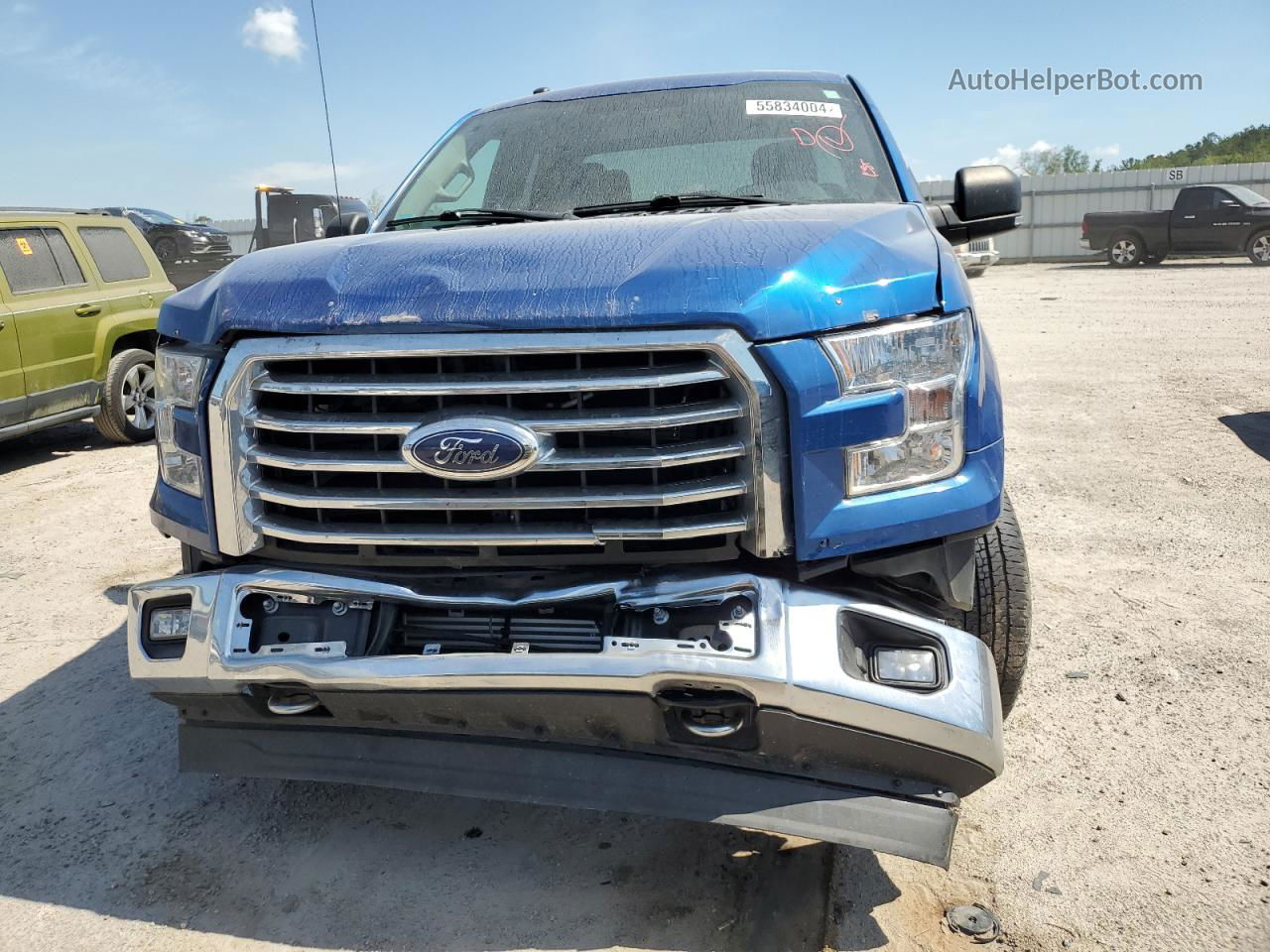 2017 Ford F150 Super Cab Blue vin: 1FTEX1EP6HFB31052