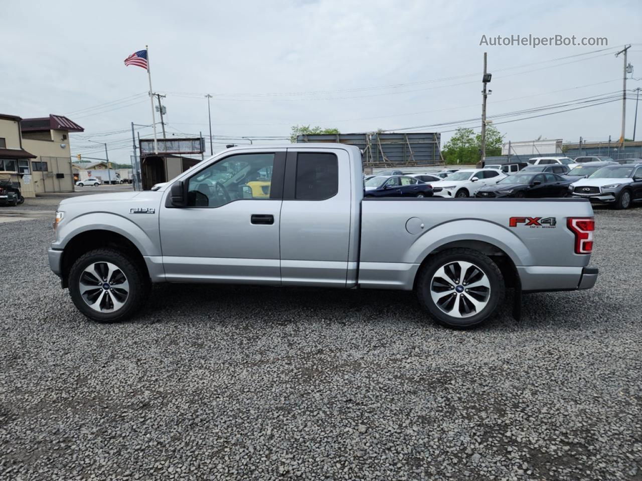 2020 Ford F150 Super Cab Silver vin: 1FTEX1EP6LKE22358