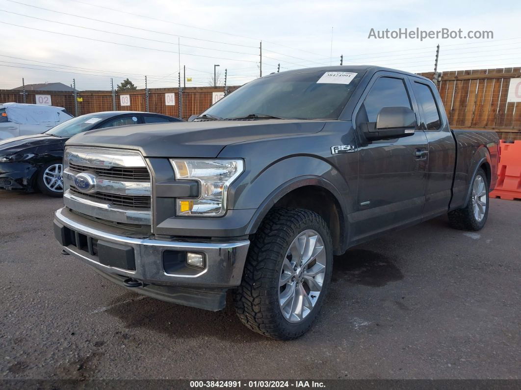 2017 Ford F-150 Lariat Серый vin: 1FTEX1EP7HFA14015