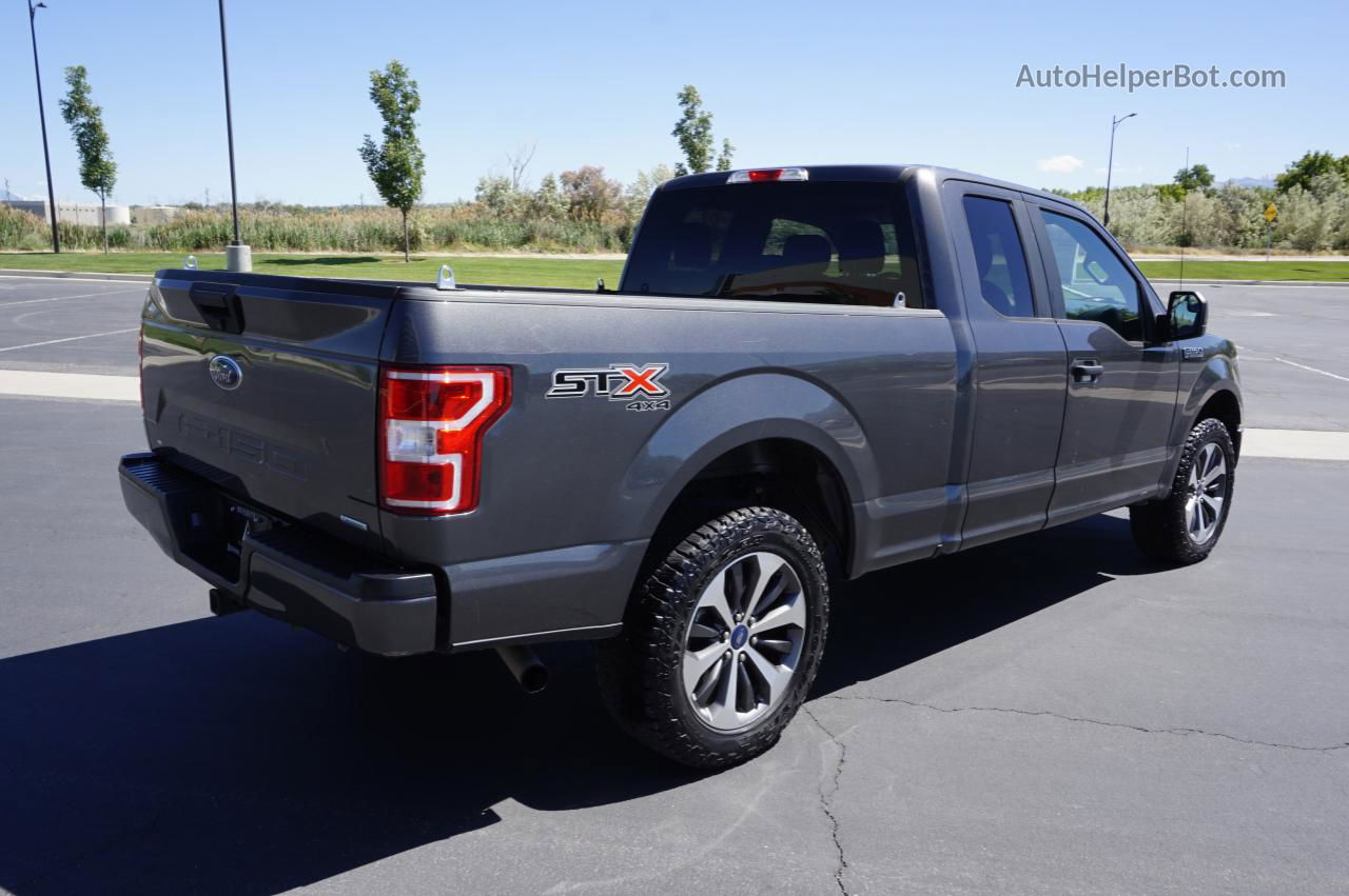 2019 Ford F150 Super Cab Gray vin: 1FTEX1EP8KKC33855