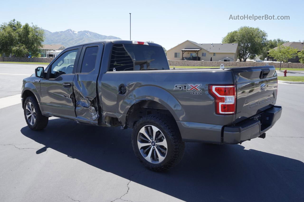 2019 Ford F150 Super Cab Серый vin: 1FTEX1EP8KKC33855