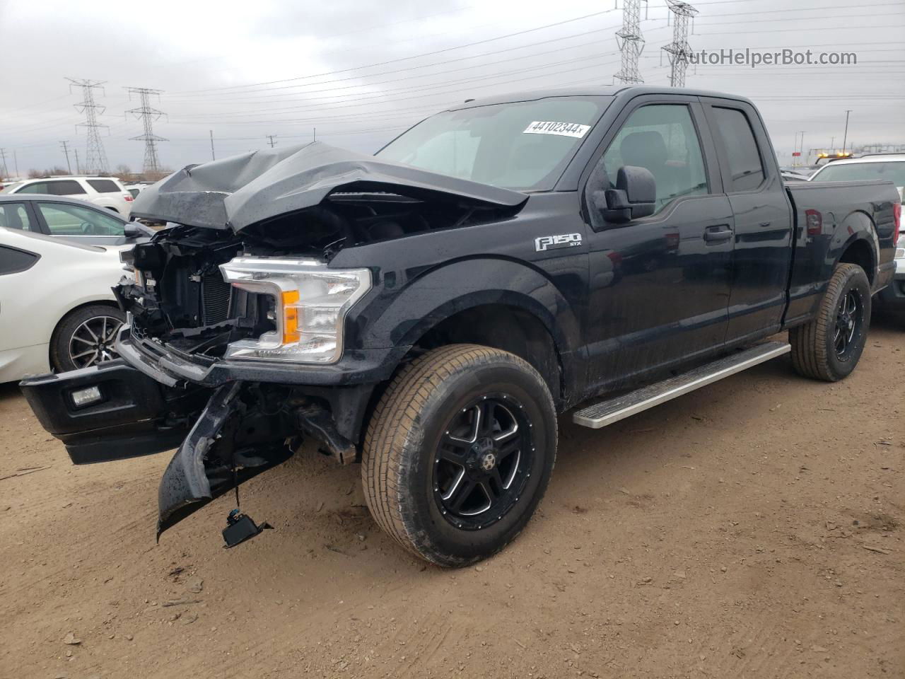 2018 Ford F150 Super Cab Black vin: 1FTEX1EPXJFC11721