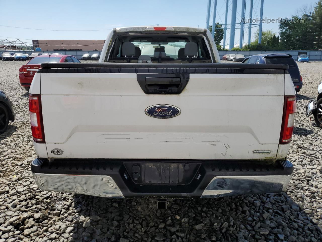 2018 Ford F150 Super Cab White vin: 1FTEX1EPXJFE54364