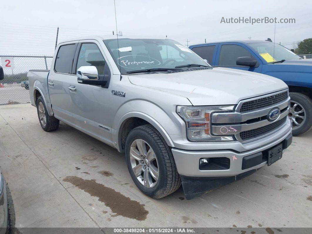 2019 Ford F-150 Platinum Silver vin: 1FTFW1C13KFA79585