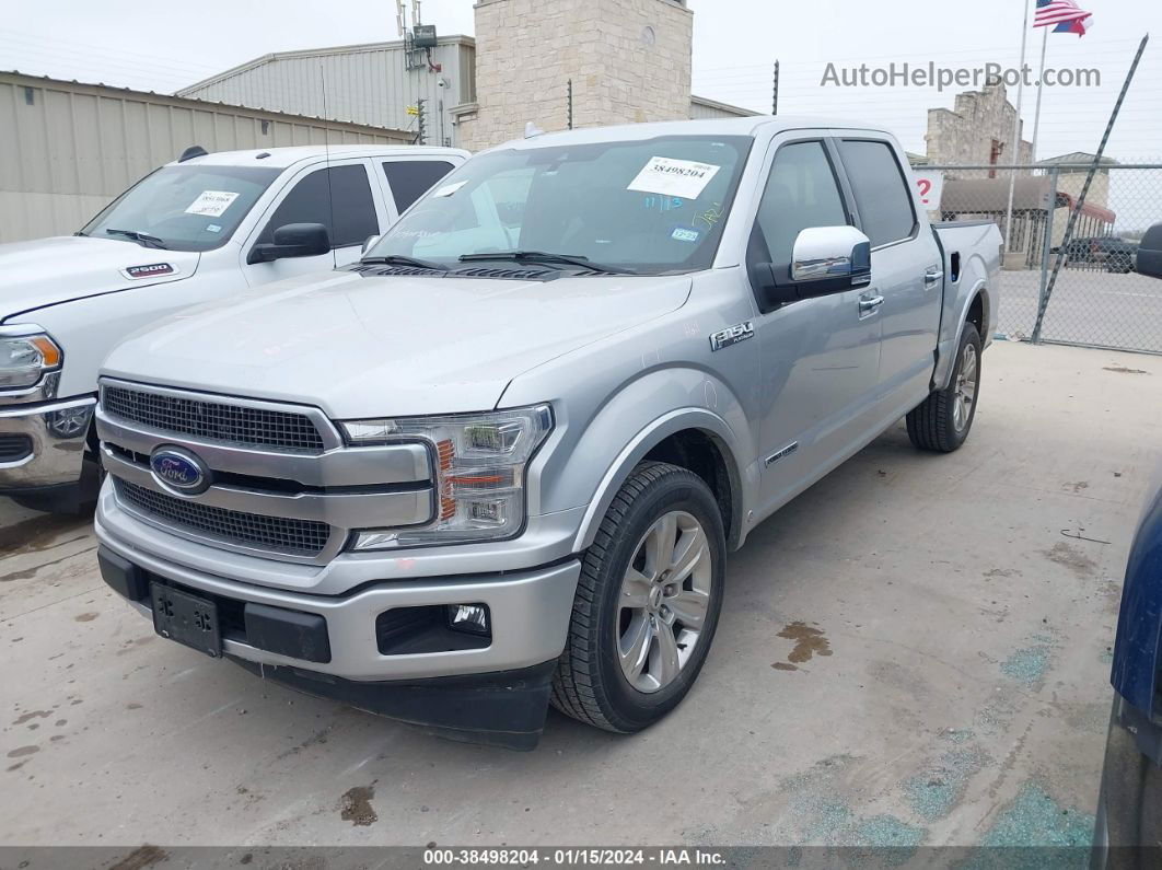 2019 Ford F-150 Platinum Silver vin: 1FTFW1C13KFA79585