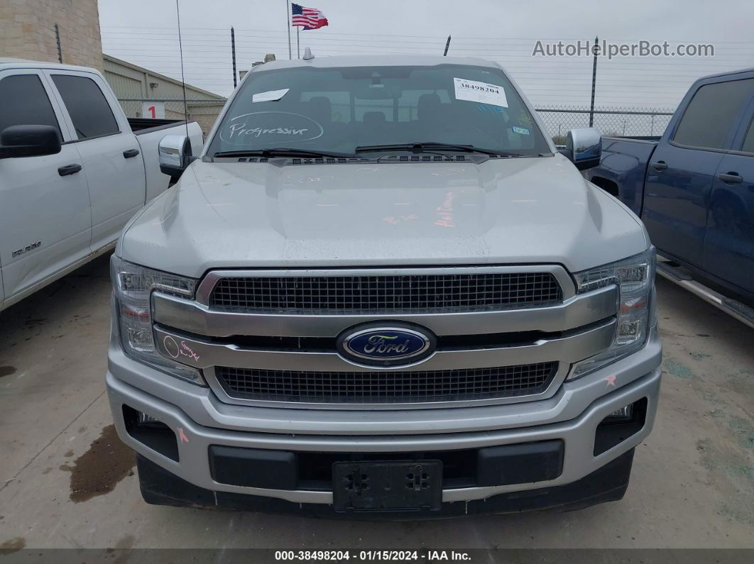 2019 Ford F-150 Platinum Silver vin: 1FTFW1C13KFA79585