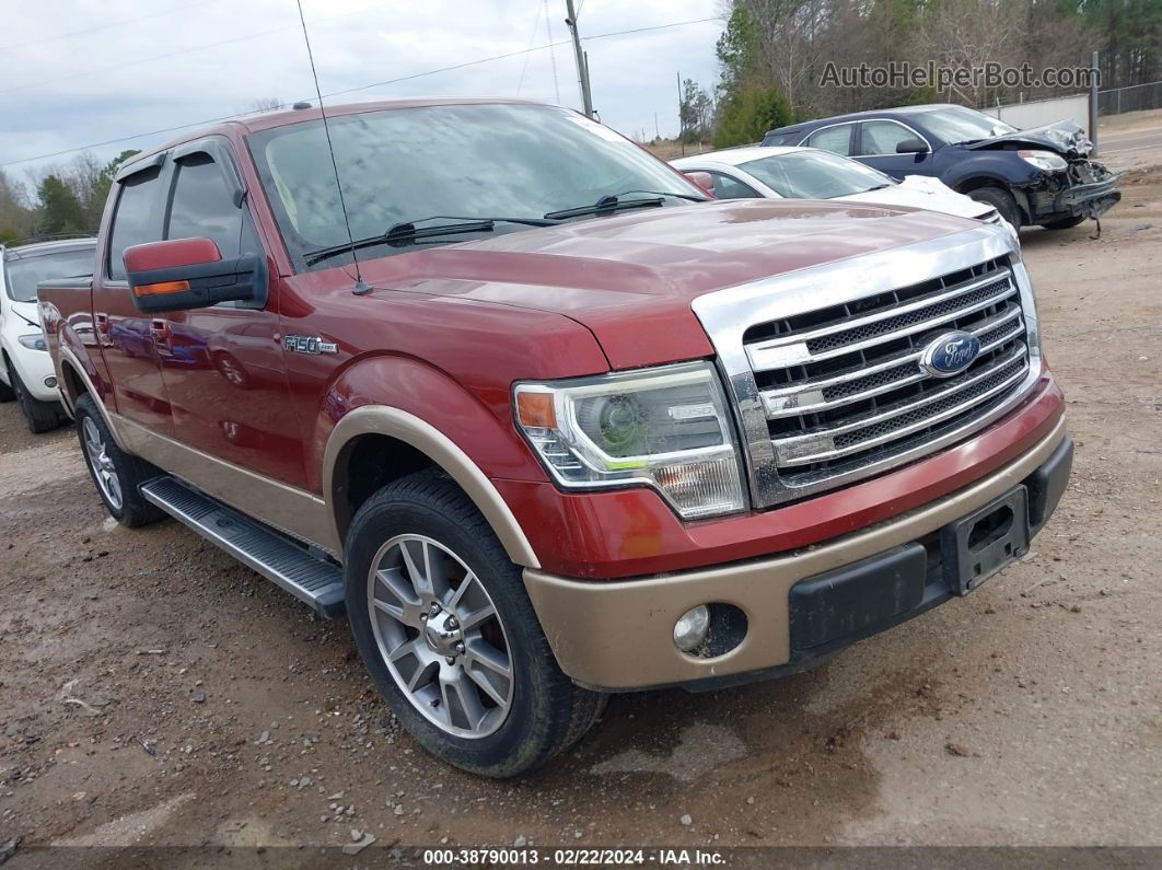 2014 Ford F-150 Lariat Темно-бордовый vin: 1FTFW1CF4EKE61731