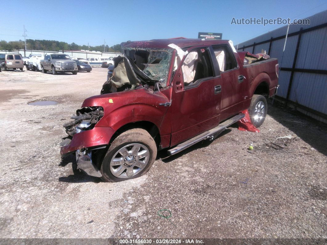 2014 Ford F-150 Xlt Burgundy vin: 1FTFW1CF4EKF20843