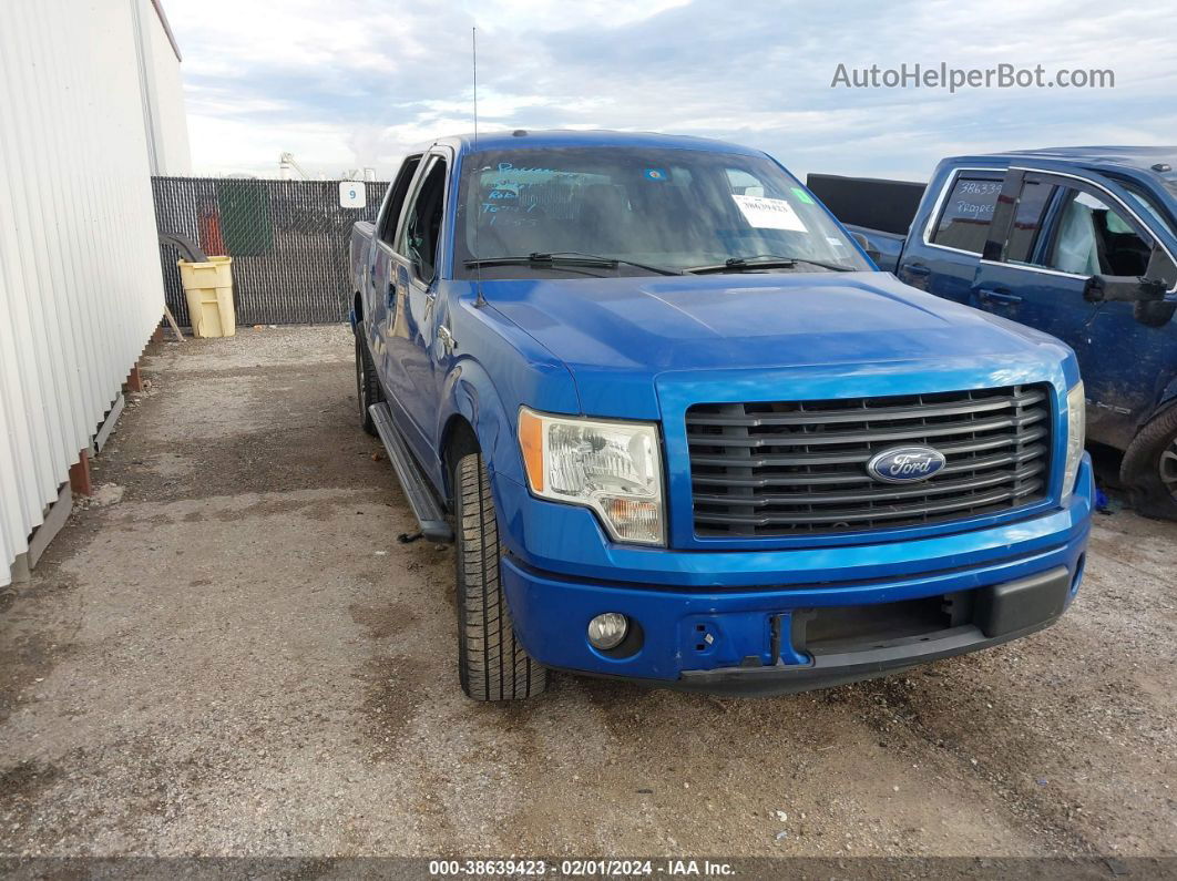 2014 Ford F-150 Stx Blue vin: 1FTFW1CF5EKF21029