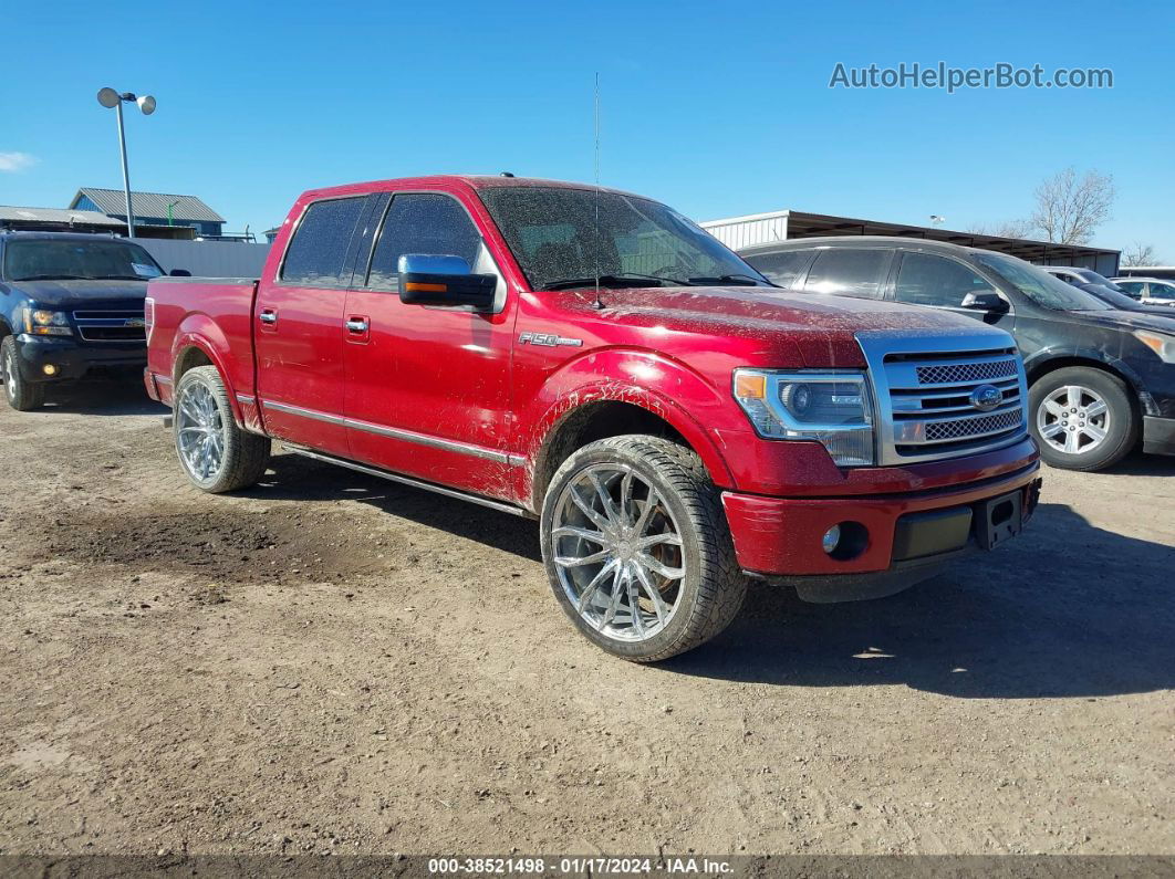 2014 Ford F-150 Platinum Красный vin: 1FTFW1CF6EFB16712