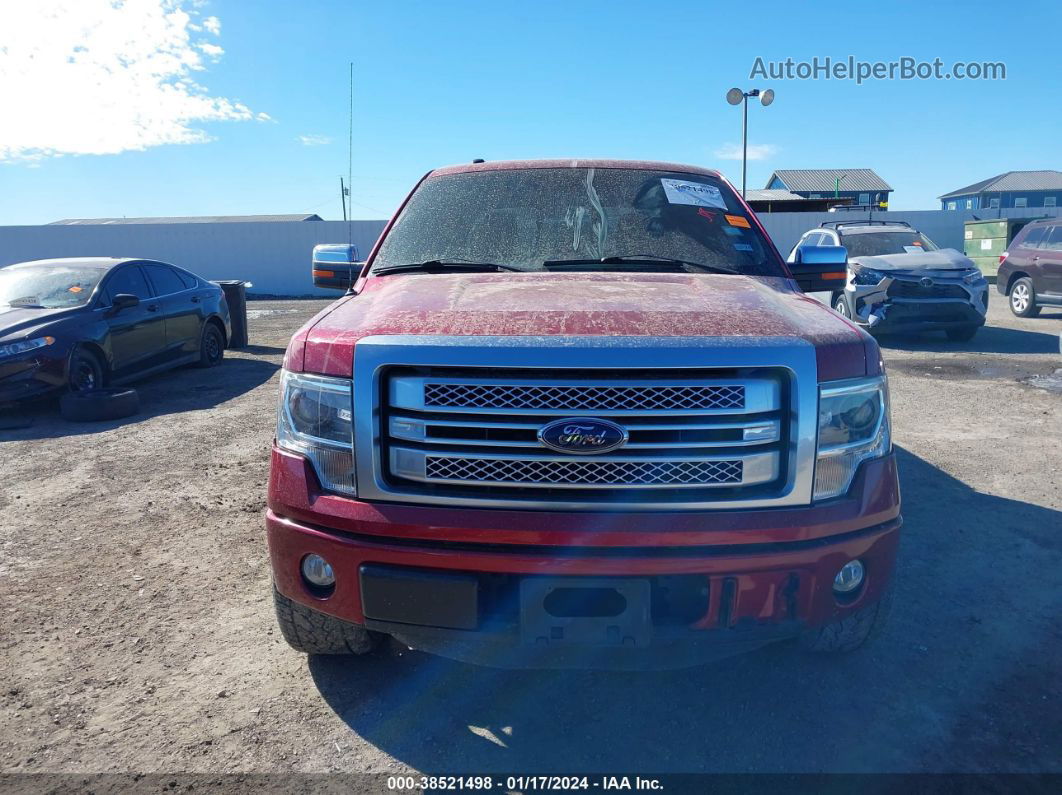 2014 Ford F-150 Platinum Красный vin: 1FTFW1CF6EFB16712