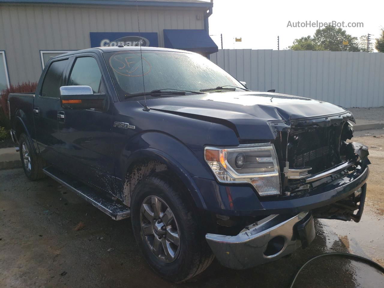 2014 Ford F150 Supercrew Blue vin: 1FTFW1CFXEFB43542