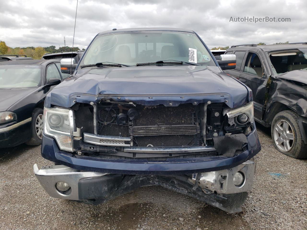 2014 Ford F150 Supercrew Blue vin: 1FTFW1CFXEFB43542