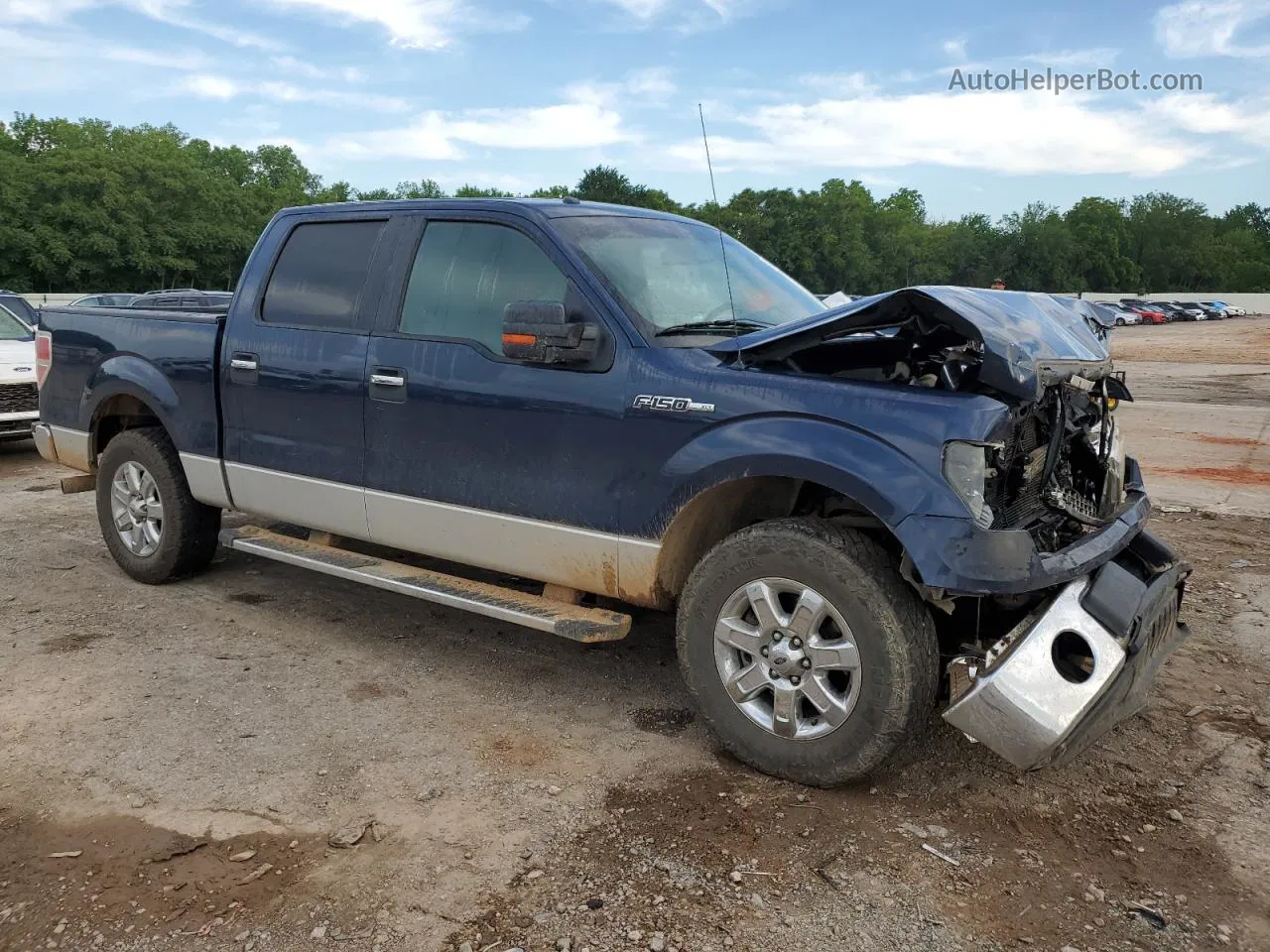 2014 Ford F150 Supercrew Blue vin: 1FTFW1CFXEFD09378