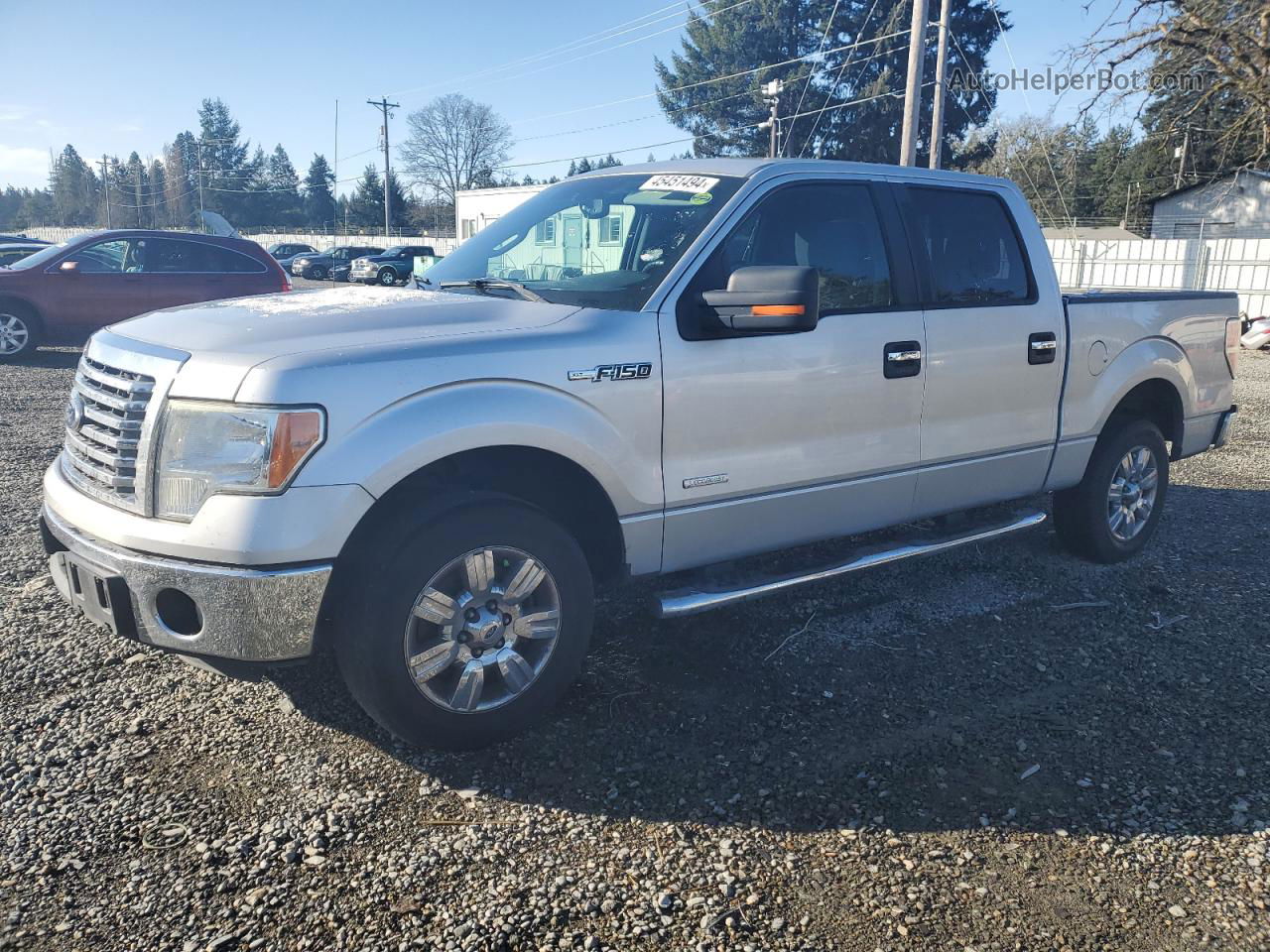 2011 Ford F150 Supercrew Silver vin: 1FTFW1CT4BFB80474