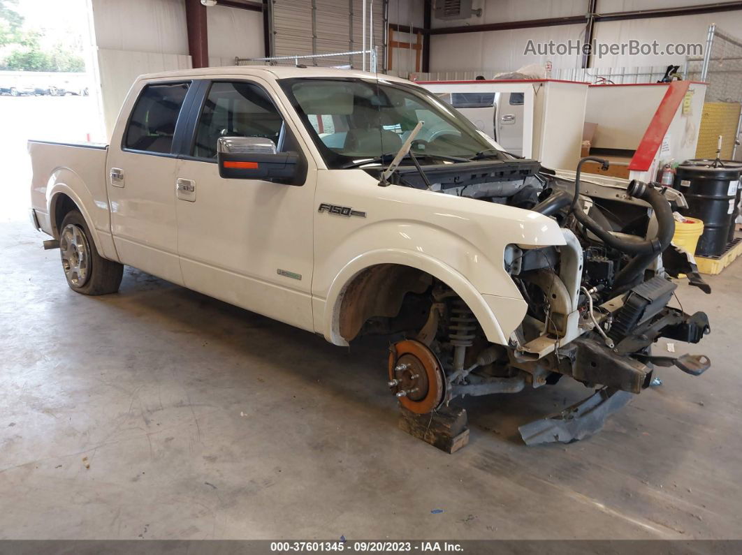 2014 Ford F-150 Lariat White vin: 1FTFW1CT9EFA06954