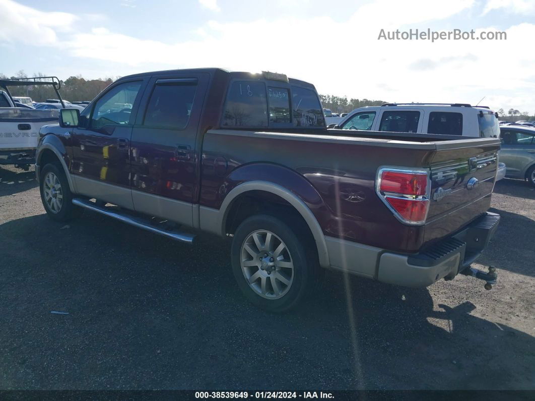 2010 Ford F-150 Lariat Burgundy vin: 1FTFW1CV2AKE62507