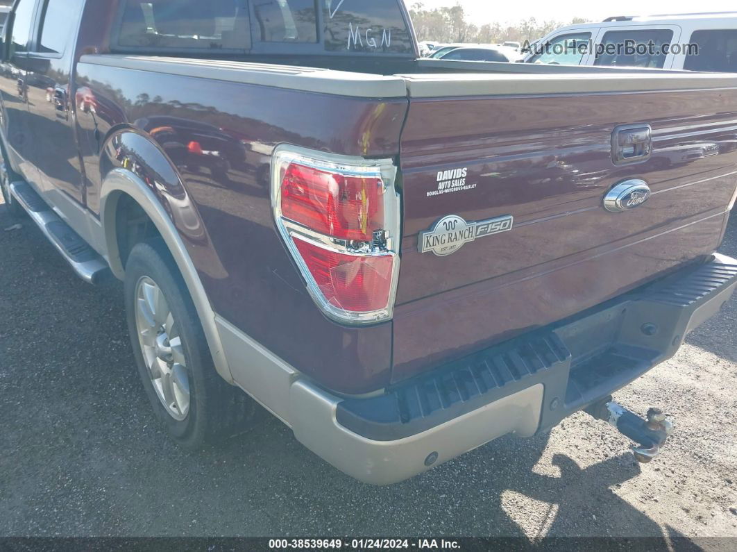 2010 Ford F-150 Lariat Burgundy vin: 1FTFW1CV2AKE62507