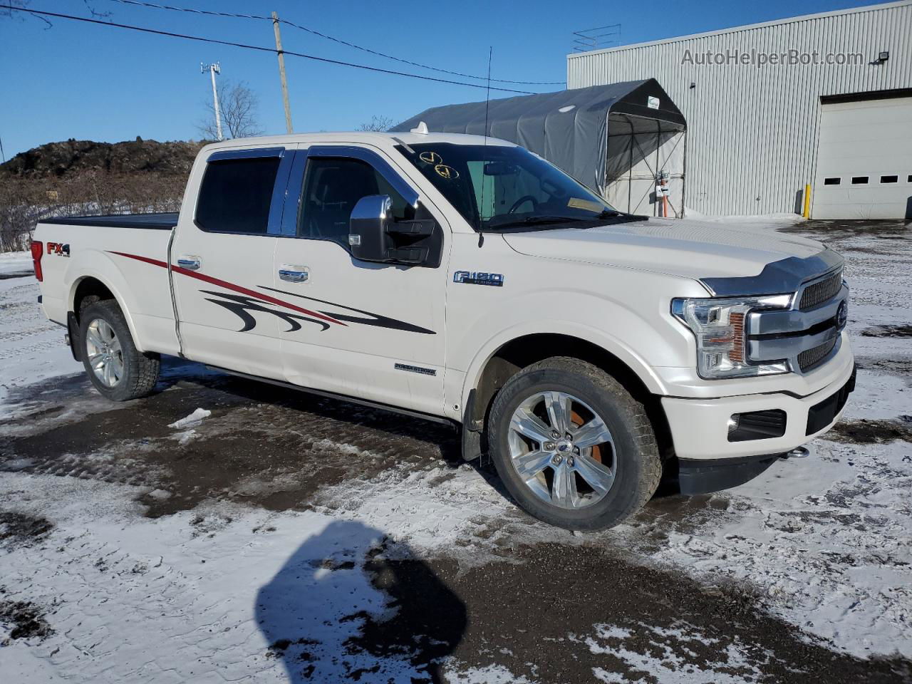 2018 Ford F150 Supercrew White vin: 1FTFW1E15JFE70099