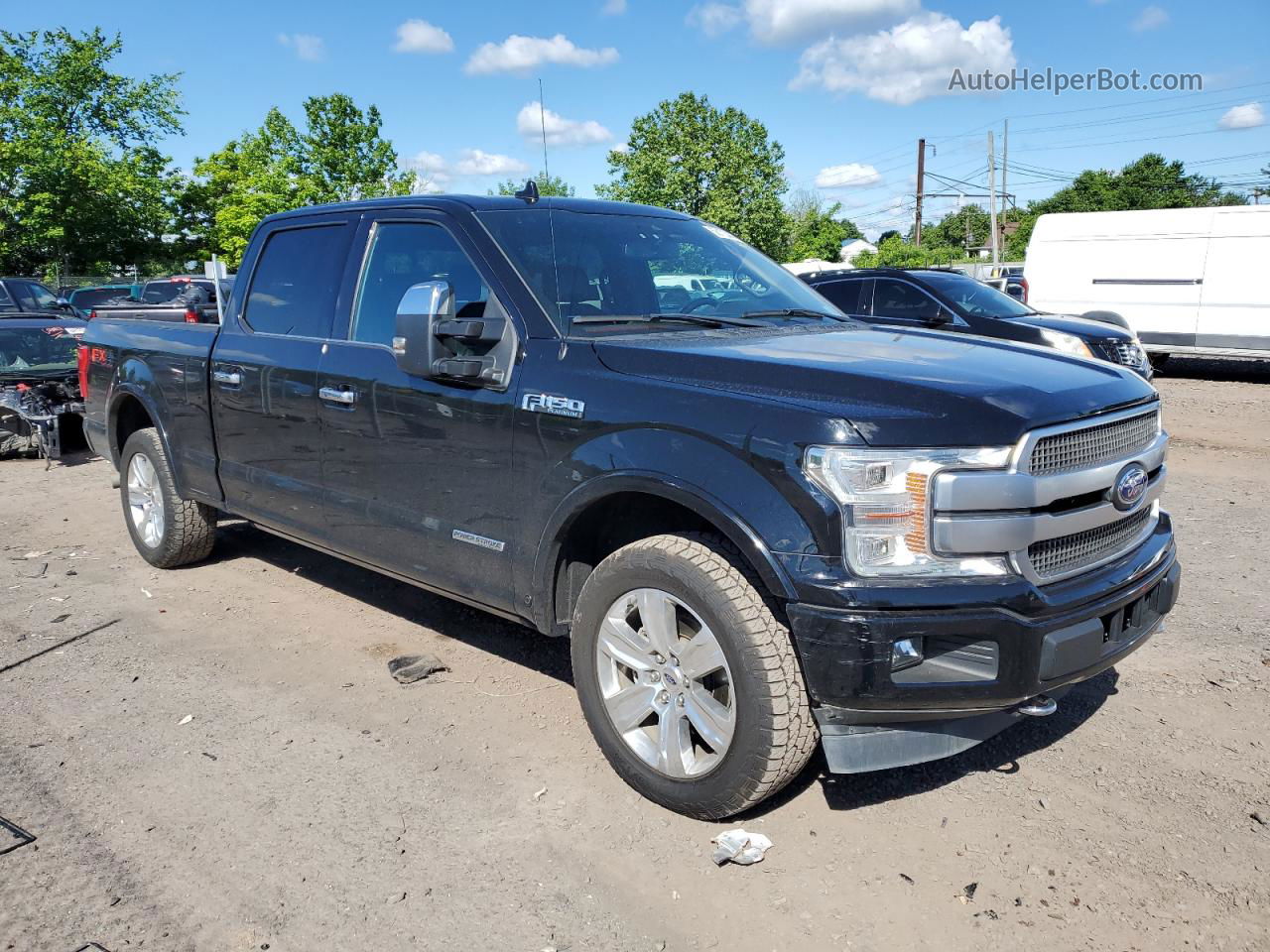 2018 Ford F150 Supercrew Black vin: 1FTFW1E16JFE17430