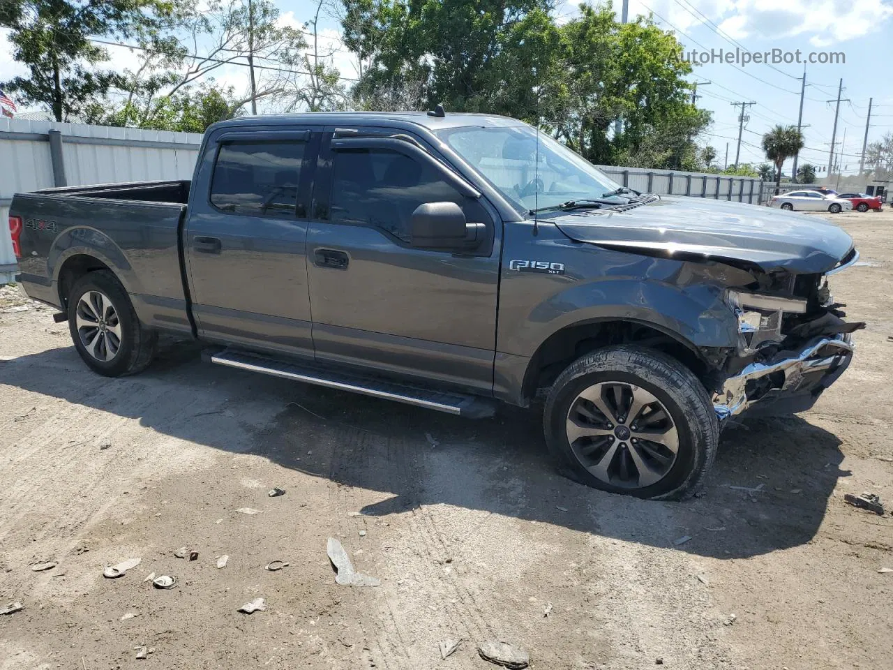 2020 Ford F150 Supercrew Gray vin: 1FTFW1E40LFB55644