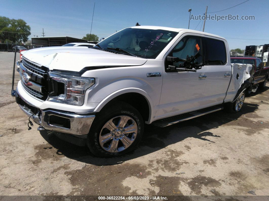 2019 Ford F-150 Lariat White vin: 1FTFW1E44KKE94624