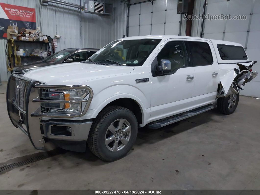 2019 Ford F-150 Lariat White vin: 1FTFW1E47KKE85044