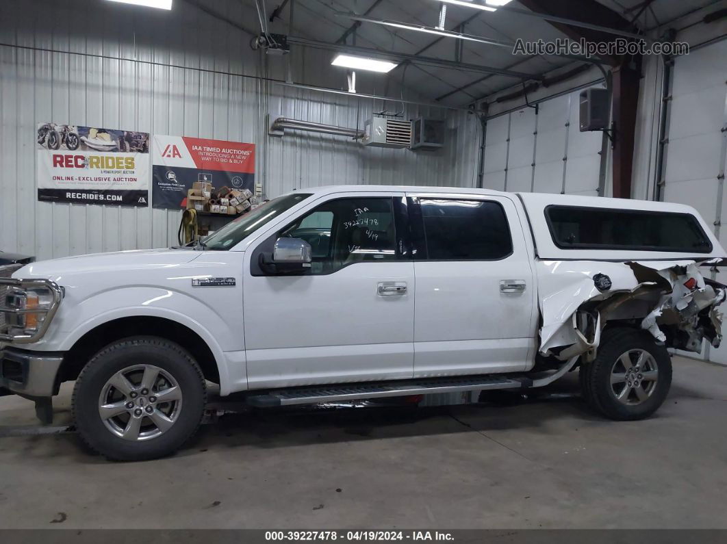 2019 Ford F-150 Lariat White vin: 1FTFW1E47KKE85044