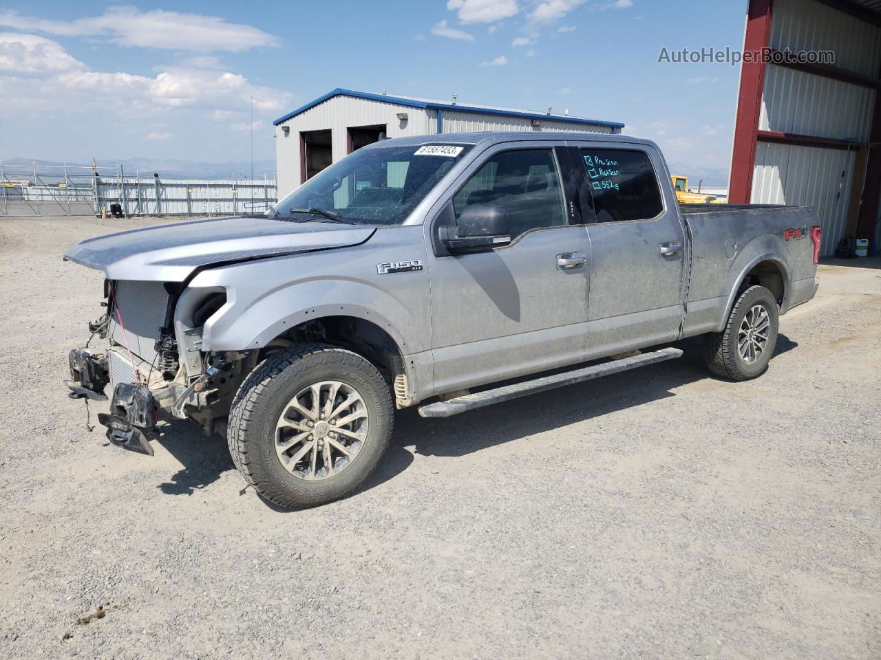 2020 Ford F150 Supercrew Silver vin: 1FTFW1E47LFC82388