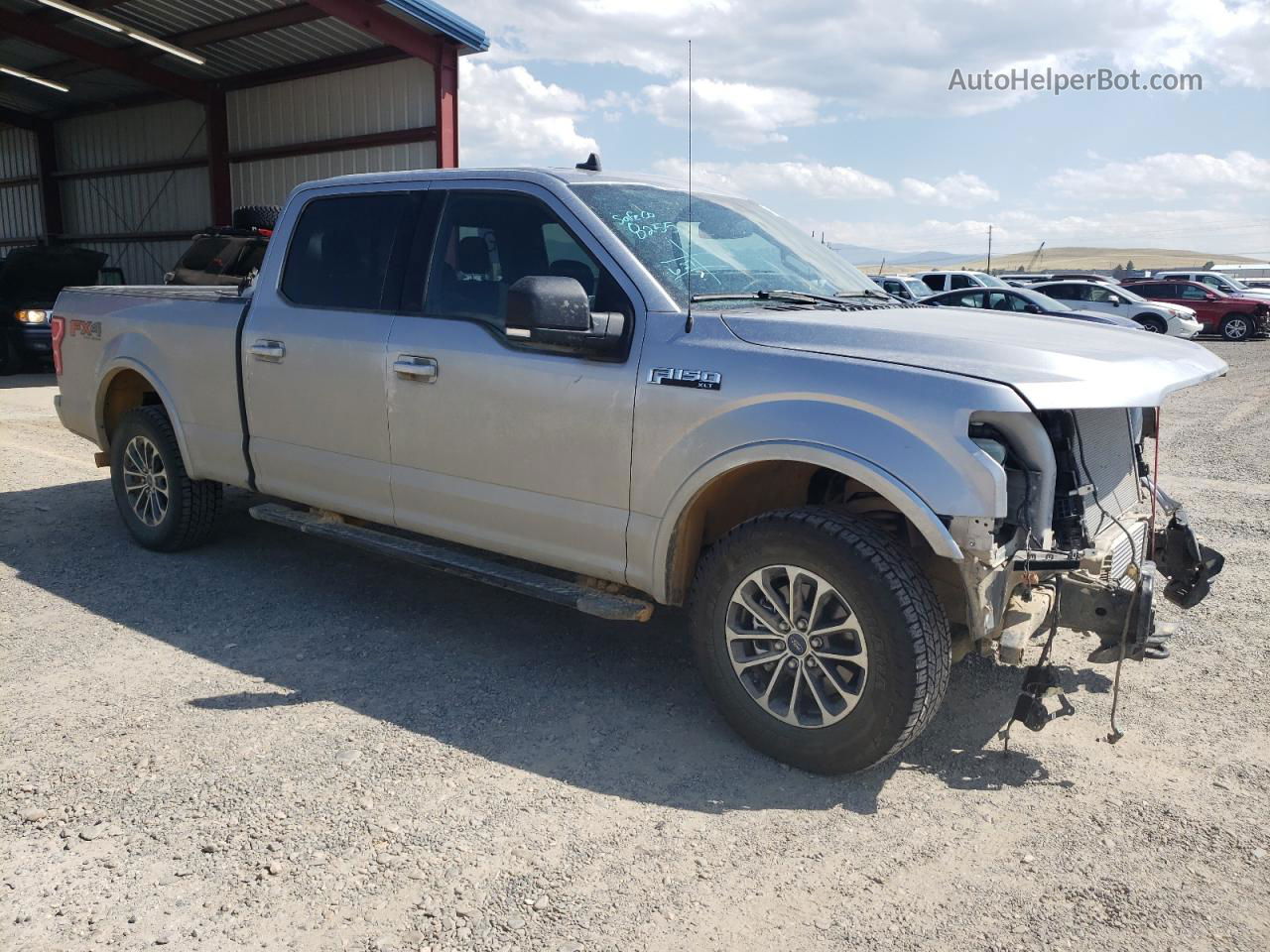 2020 Ford F150 Supercrew Silver vin: 1FTFW1E47LFC82388