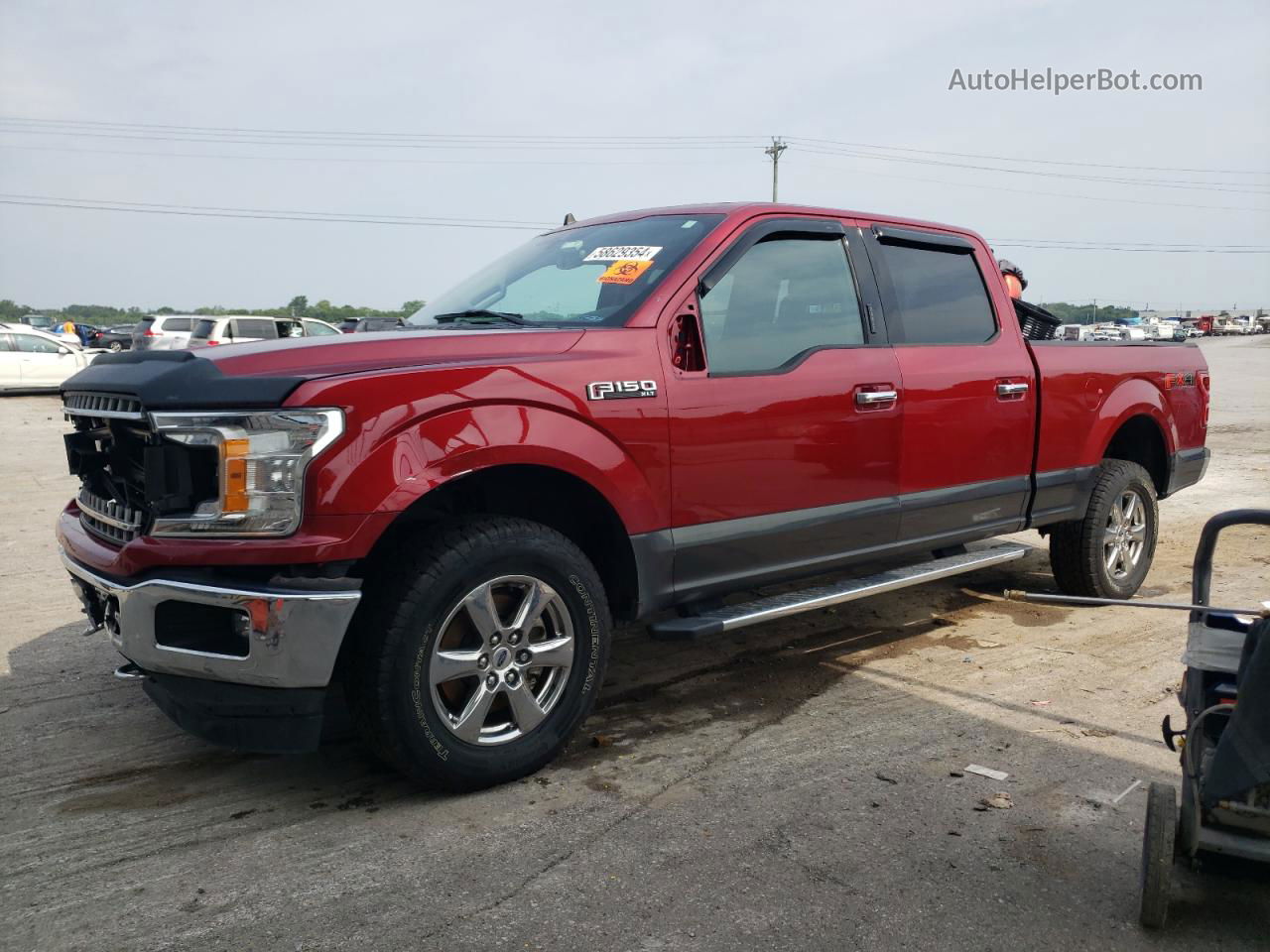 2019 Ford F150 Supercrew Red vin: 1FTFW1E4XKFC79449