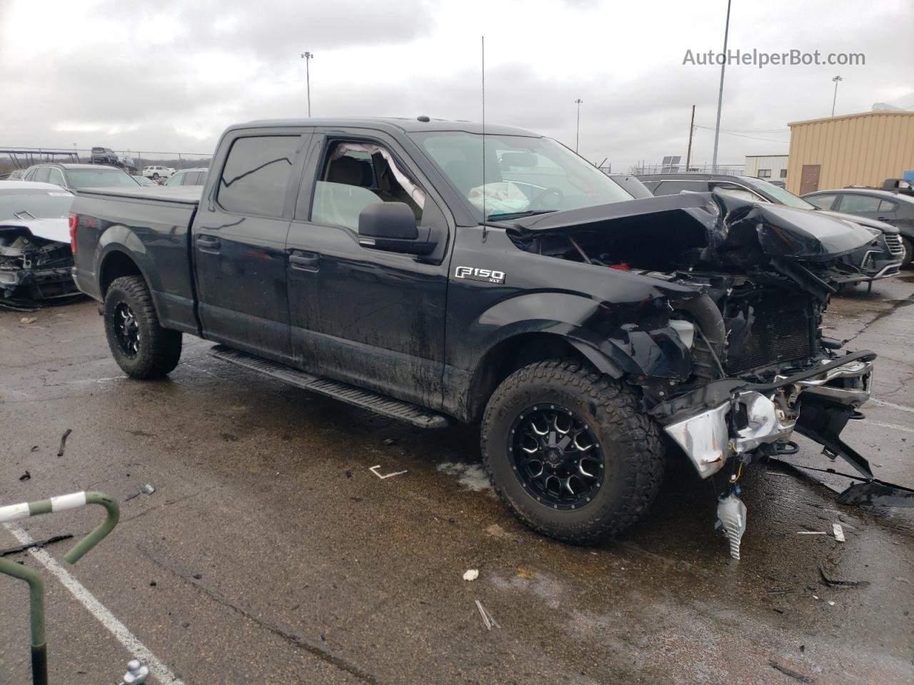 2018 Ford F150 Supercrew Black vin: 1FTFW1E51JFD70505