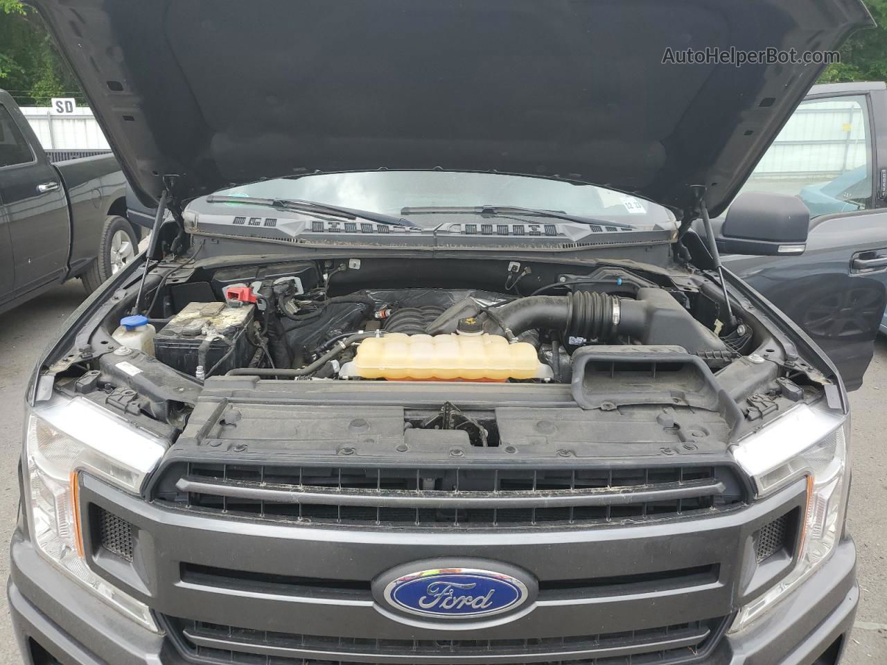 2018 Ford F150 Supercrew Gray vin: 1FTFW1E52JFE54896