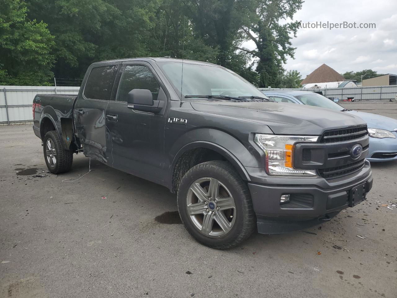 2018 Ford F150 Supercrew Gray vin: 1FTFW1E52JFE54896